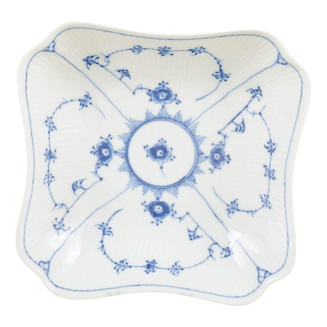 Vintage Square Porcelain Serving Bowl by Royal Copenhagen, 1980s For Sale