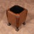 Vintage Faux Leather Waste Can For Sale - Image 10 of 12