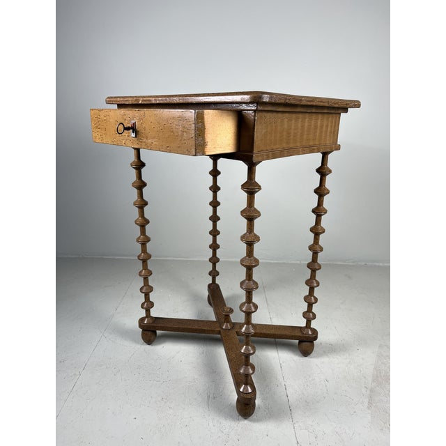 1930s Side Table with Drawer, 1930s For Sale - Image 5 of 15