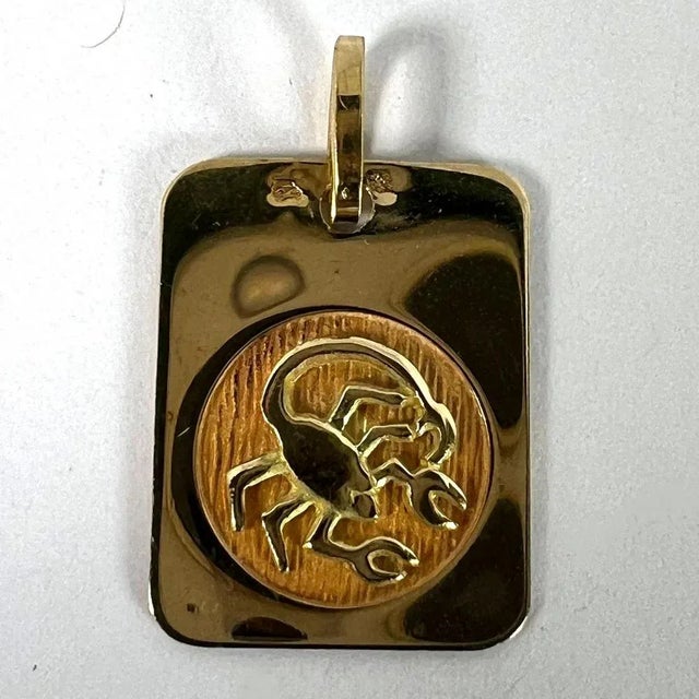 French Scorpio Starsign Zodiac 18k Yellow Gold Charm Medal Pendant, 1980s For Sale - Image 11 of 15