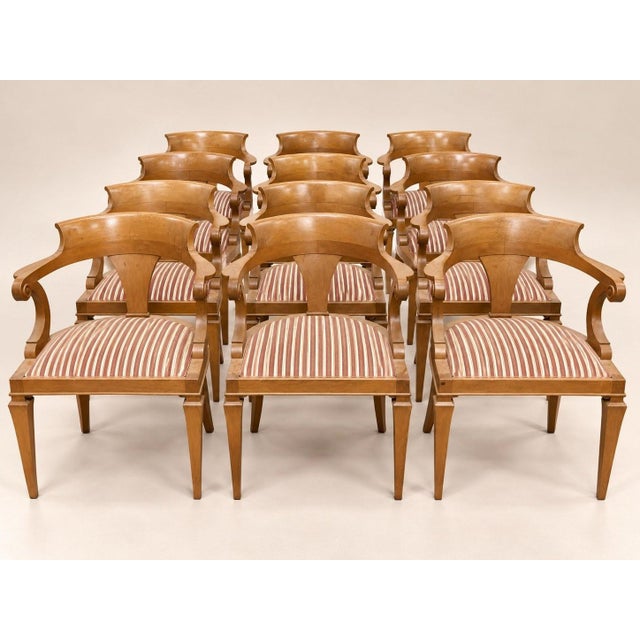 Wood Empire Oak Gondola Back Armchairs, 1950s, Set of 12 For Sale - Image 7 of 7