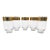 Mid 20th Century Hollywood Regency Set of 5 Culver Tyrol 22k Gold Footed Cocktail Glasses For Sale