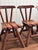 1960s Vintage Brutalist Wabi-Sabi Wood Dining Chairs, Set of 4 For Sale - Image 4 of 18