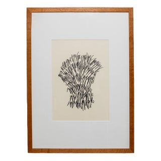 Paul Wilhelm Jacobs, Abstract Motif, 2019, Charcoal on Paper, Framed For Sale