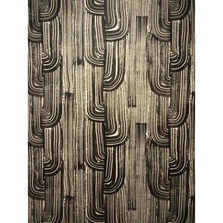 Abstract Groundworks Crescent Paper Ebony/Cream Wallpaper - 3 Double Rolls For Sale