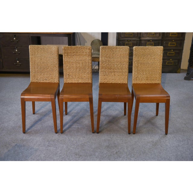 Wood Chairs from Yothaka, 1990s, Set of 4 For Sale - Image 7 of 14