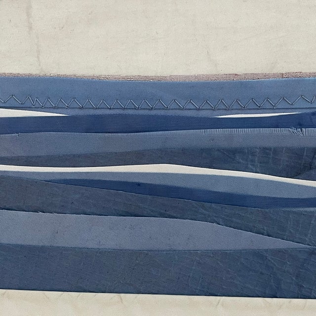 Textile Contemporary Semi-Abstract​ Mixed Media Nautical Sailcloth Landscape​ - By JJ-Hogan | Gratitude Is Peace, Framed For Sale - Image 7 of 10
