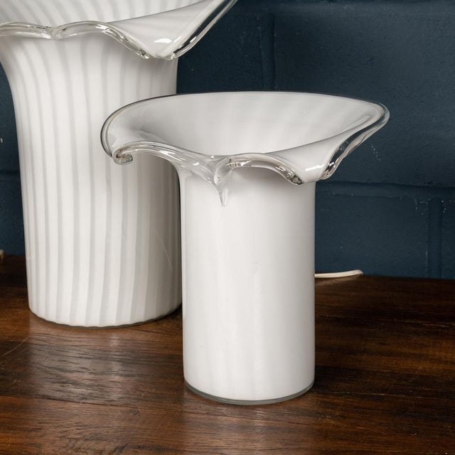 Italian Murano Glass Table Lamps, 1980, Set of 3 For Sale - Image 4 of 12