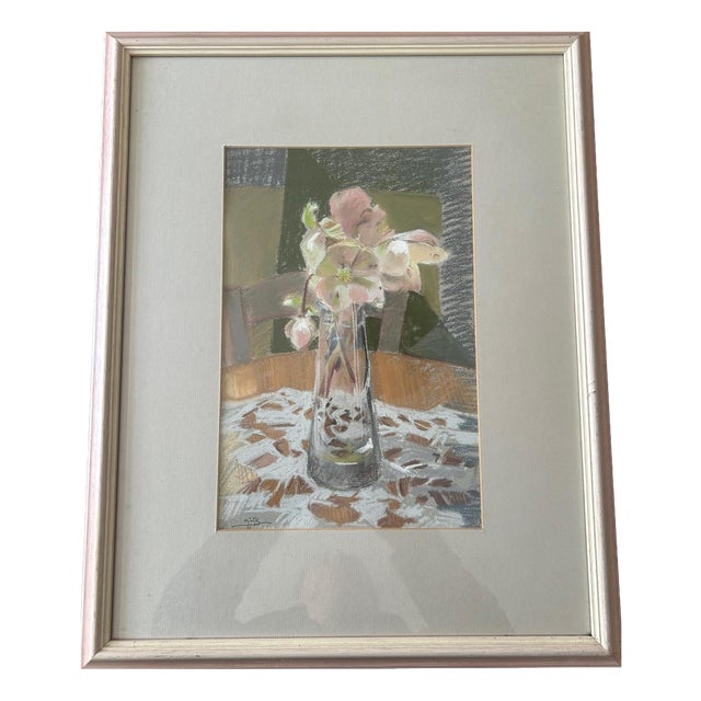 Jodor Minik, Composition, 1990s, Oil Crayon on Paper, Framed For Sale