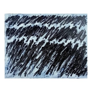 25.5" by 19.6" - Cy Twombly Inspired Abstract Original Oil Painting, Unframed For Sale