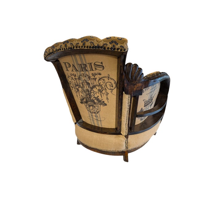 Contemporary Mid-Century 1900 Deconstucted Style Barrel Lounge Chair For Sale - Image 3 of 4