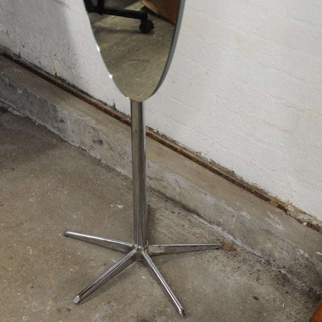 Vintage Adjustable Floor Mirror in Chrome, 1970s For Sale - Image 6 of 8
