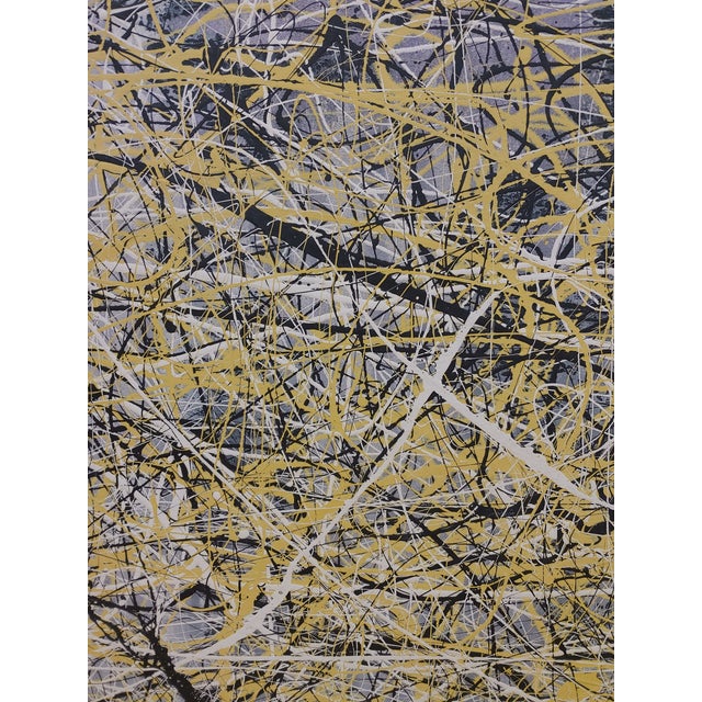 Vintage Oversize Abstract Expressionist Painting, Unframed For Sale - Image 4 of 5