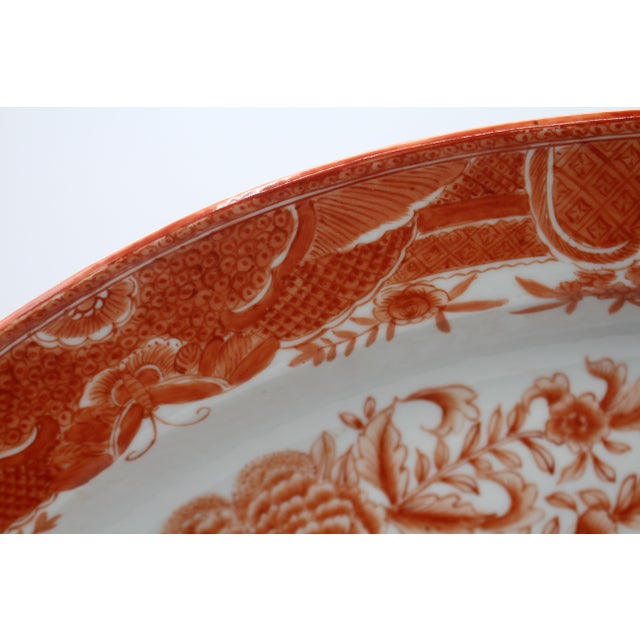 Early 19th Century 1st Quarter 19th Century Chinese Export Orange Fitzhugh Porcelain Platter For Sale - Image 5 of 5