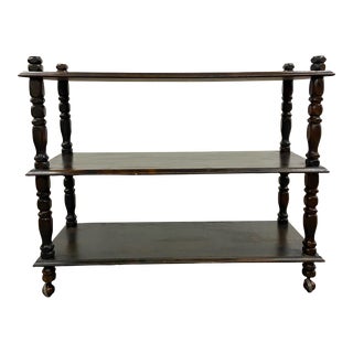 Vintage Rolling Three Tier Tea Cart Server Trolly For Sale