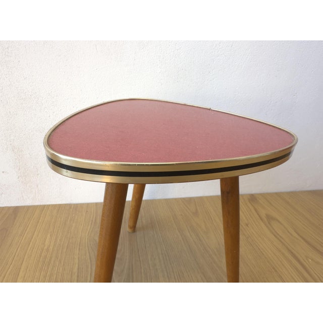 Small Red Tripod Table, 1960s For Sale - Image 3 of 7