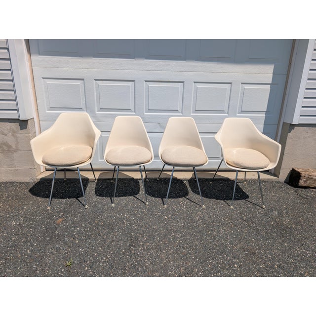 Mid-Century Modern Burke, Inc. Fiberglass Dining Chairs - Set of 4 For Sale - Image 9 of 10
