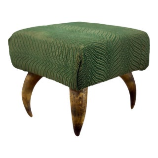 Antique Horn Footstool For Sale