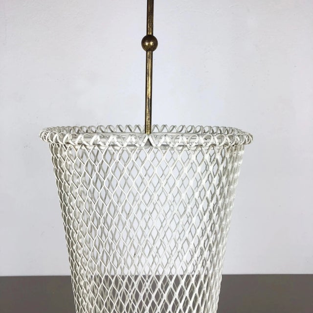 1960s Mid-Century Modern French Metal Umbrella Stand by Mathieu Matégot, 1960s For Sale - Image 5 of 14