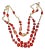 MCM Jewelry by Bohemian/Czech Artisans. Exceptional Glass Ruby Necklace From Jablonec Nad Nisou Region, Mid-Century Pressed Molded Glass For Sale