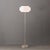 Mid-Century Modern Slimline Coronado Floor Lamp 61" H - Satin Nickel, Linen Drum Shade, Dimmable, Bulb Included For Sale - Image 3 of 6