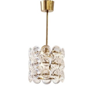 Glass and Brass Pendant by Carl Fagerlund, 1950s For Sale