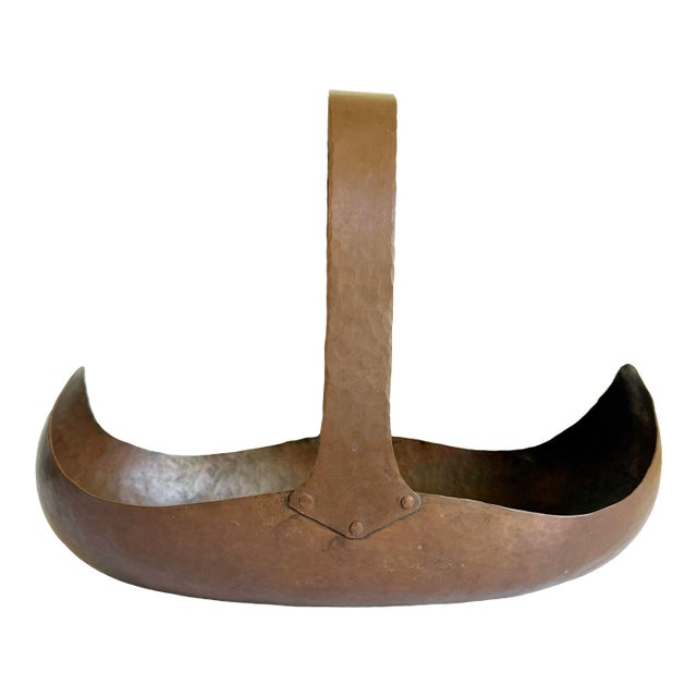 Arts & Crafts, Dirk Van Erp "Canoe" Basket, Early 1900s, Attributed For Sale