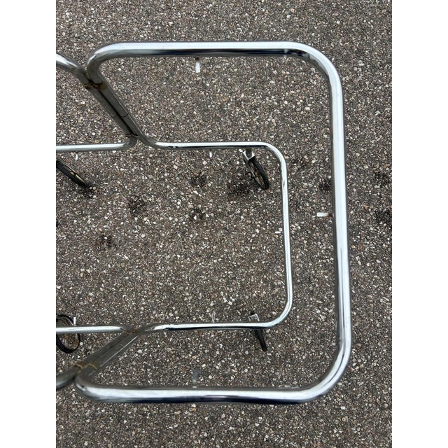 Serving Bar Cart in Chrome and Smoked Glass, 1970s For Sale - Image 9 of 14