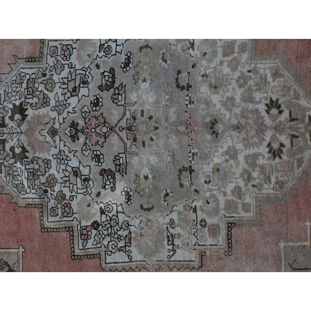 1960s Vintage Turkish Oushak Rug - 6′5″ × 10′8″ For Sale - Image 4 of 7