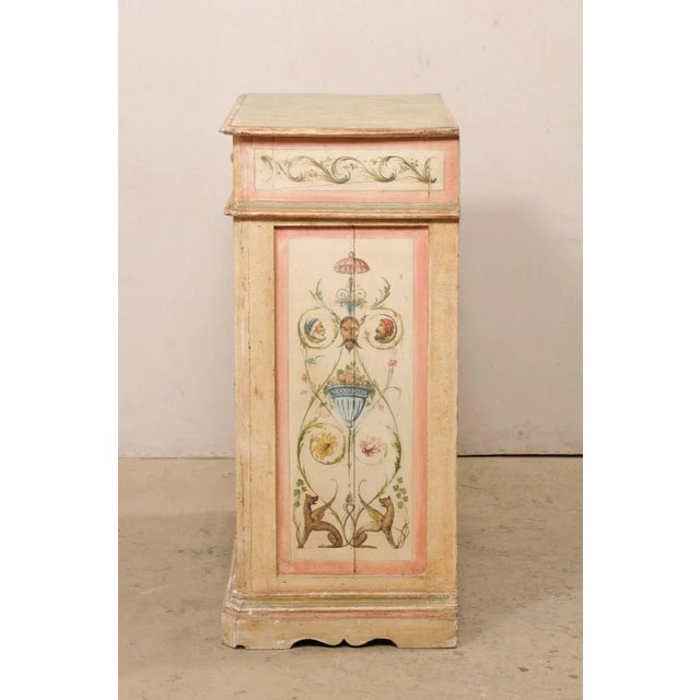 Early 18th Century 18th Century Italian Orig. Hand-Painted Cabinet For Sale - Image 5 of 11