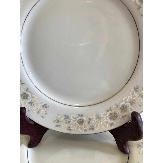 Japanese Vintage Carlton Andover Floral Bread Plates Made in Japan, Set of 7 For Sale - Image 3 of 10