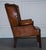Set of Chesterfield Wingback Armchairs in Hand Dyed Brown Leather, 1960s For Sale - Image 4 of 18