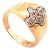 14 Karat Two-Tone Yellow and White Gold Ring With Diamond Cluster 0.30 TDW, Size 7 For Sale