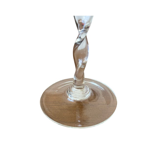1960s Vintage Rare Butterscotch Empoli Glass Snifter Goblet Carafe Italian Italy 1960s For Sale - Image 5 of 8