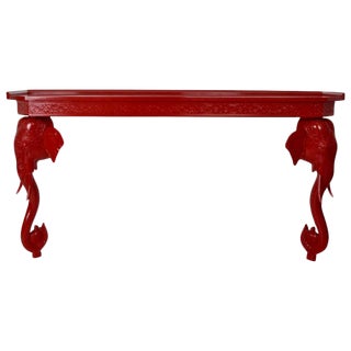 Gampel Stoll Carved Elephant Console For Sale