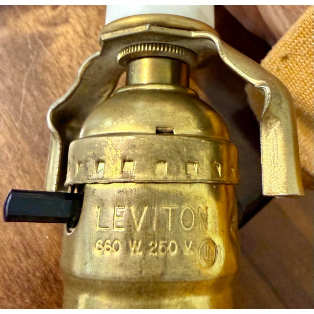 Leviton Leviton Brass Chamberstick Accent Lamp For Sale - Image 4 of 12