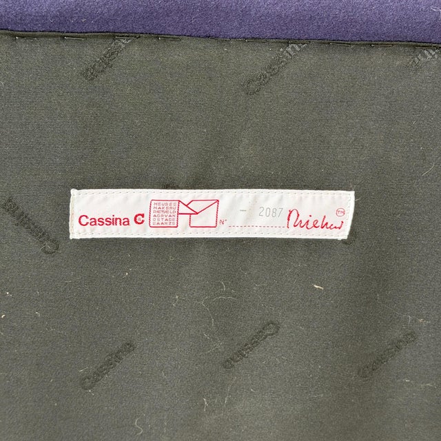 Purple 1980s Utrecht Lounge Chair by Gerrit Rietveld for Cassina For Sale - Image 8 of 8