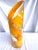 Mikasa Vintage Mikasa Rock Swirl Large Orange & White Vase For Sale - Image 4 of 4