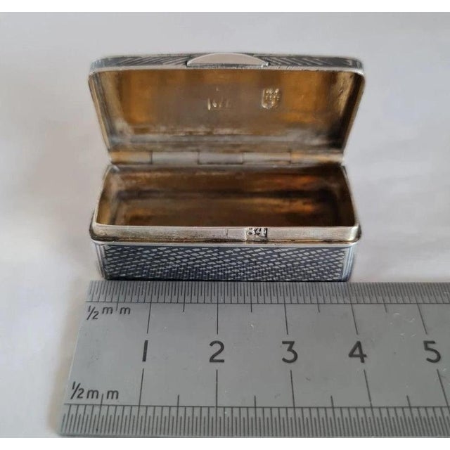 Brown Antique Russian Silver-Gilt Niello Snuff Box, Moscow, 1871 For Sale - Image 8 of 9