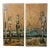 Mid 20th Century Leon Dusso Diptych, Paintings Oil on Wood- Set of 2 For Sale