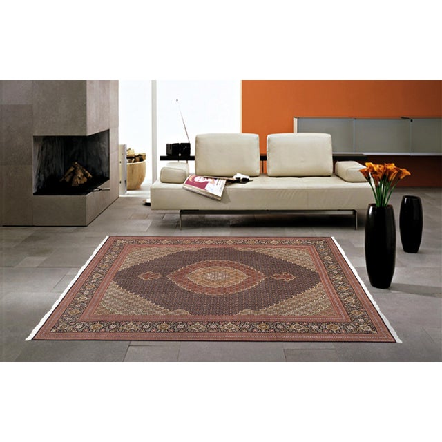 2020s Pasargad Home Baku Navy Silk & Wool Area Rug- 8' 3" X 9'10" For Sale - Image 5 of 5