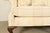 Cream Ethan Allen Chippendale Carved Mahogany Upholstered Camelback Sofa For Sale - Image 8 of 13
