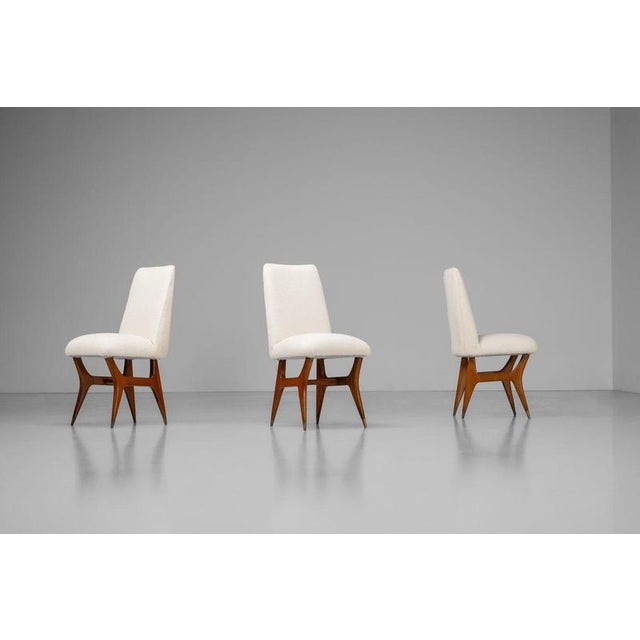 Metal Vintage Dining Chairs by Melchiore Bega, Italy, 1950, Set of 6 For Sale - Image 7 of 18