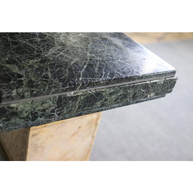 Bronze 19th C French Louis XV Marble Pedestal With Bronze Figural Accents For Sale - Image 8 of 14
