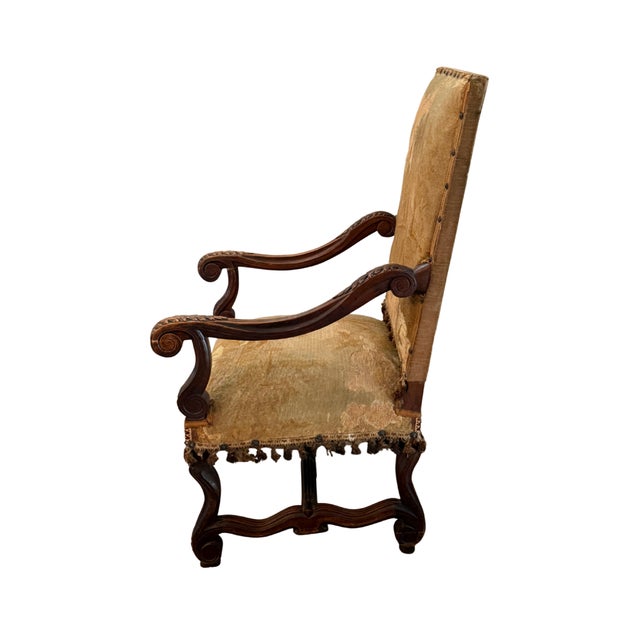 Beautiful Pair of 19th-Century French Louis XIV–style Armchairs For Sale - Image 9 of 18