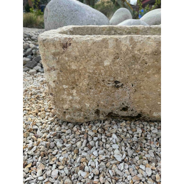 Antique French Limestone Trough For Sale - Image 4 of 6