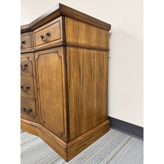 Tuscan Style Serpentine Buffet With Raised Panel Doors For Sale - Image 4 of 9