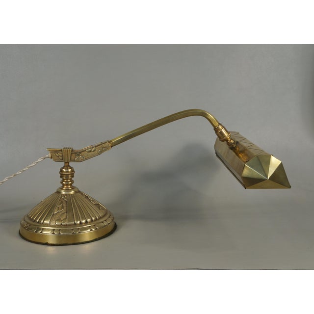 1930s French Art Deco Piano Lamp by Monix - 1930s France For Sale - Image 5 of 16