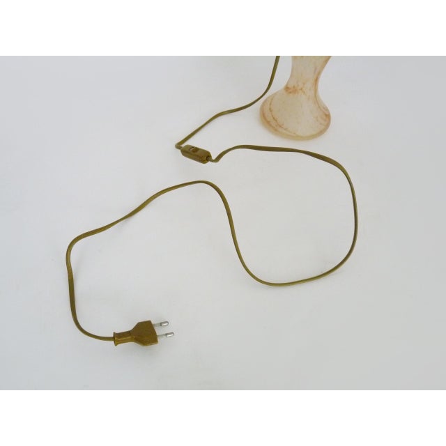 Art Deco Style Mushroom 2-Light Lamp in Transparent Orange-Speckled Glass Paste, 1980s For Sale - Image 9 of 11