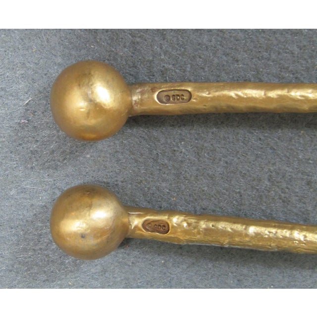 Grant Dawson Mangrove Collection 24k Gold-Plated Salad Servers, Set of 2 For Sale - Image 14 of 15